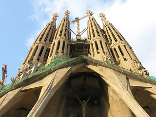 Image showing BARCELONA, SPAIN - APRIL 24: La Sagrada Familia - the impressive