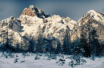 Image showing Croda Rossa on Italian Alps