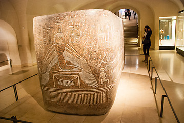 Image showing PARIS - OCT 12: Egyptian area in Louvre Museum, October 12, 2008