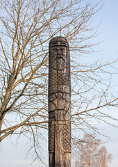 Image showing wooden statue of the ancient pagan deities