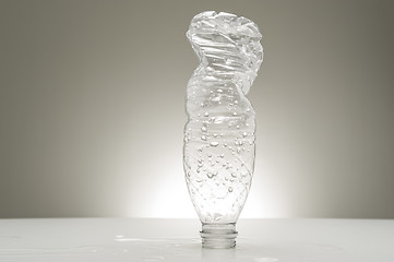 Image showing Empty recyclable plastic water bottle