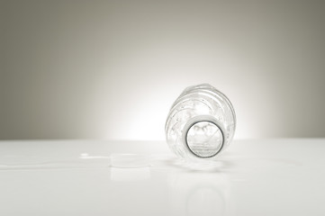 Image showing Looking into an empty water bottle