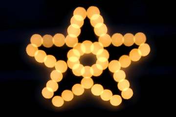 Image showing Christmas Star Bokeh