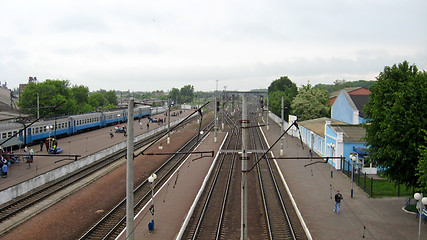 Image showing View to the railway station