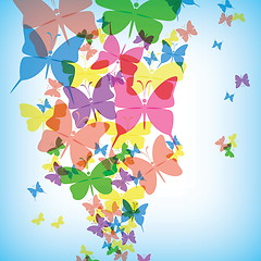 Image showing Colorful background with butterfly, beautiful decorative background . EPS10