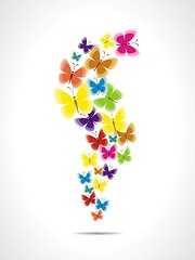 Image showing Colorful background with butterfly, beautiful decorative background 