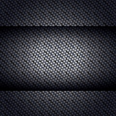 Image showing Carbon fiber texture, bound crosswise fibers background, EPS10 