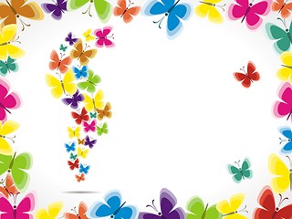 Image showing Colorful background with butterfly, beautiful decorative background 