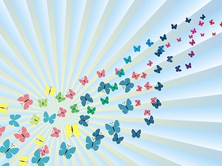 Image showing Colorful background with butterfly, beautiful decorative background 