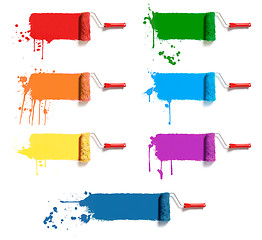 Image showing color paint rollers