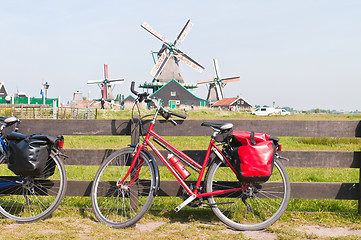 Image showing Bicycle and Windmill