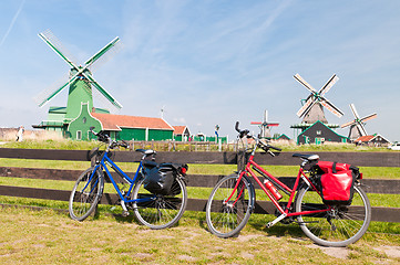 Image showing Bicycle and Windmill