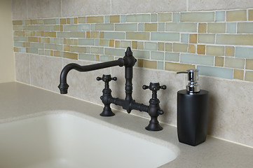 Image showing custom bathroom with tile work