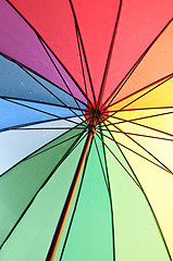 Image showing Under an umbrella