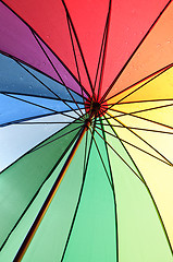 Image showing Under an umbrella