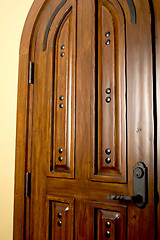 Image showing mahogany door