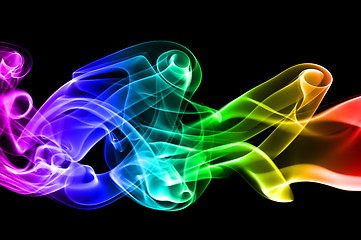 Image showing multi colored smoke 