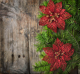 Image showing Christmas Wooden Background