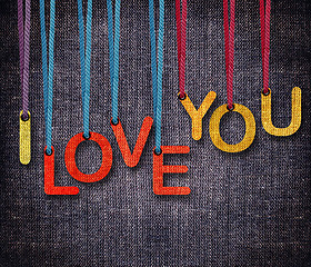 Image showing I love you