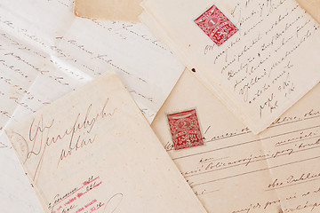 Image showing very old handwritten text contract