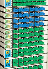 Image showing SC connector fiber optic rack