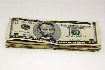 Image showing 5 Dollar bills