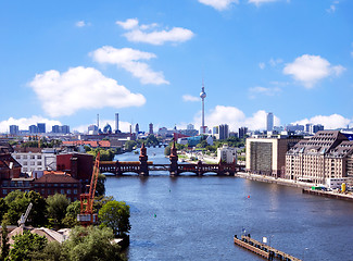 Image showing aerial photo berlin skyline