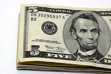 Image showing 5 Dollar Bills