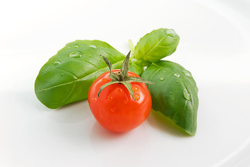 Image showing basil and tomato