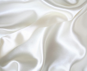 Image showing Smooth elegant white silk as background