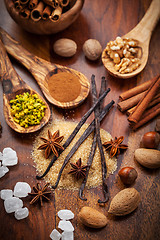 Image showing Aromatic food ingredients for baking cookies