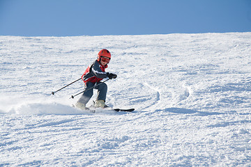 Image showing Young skier