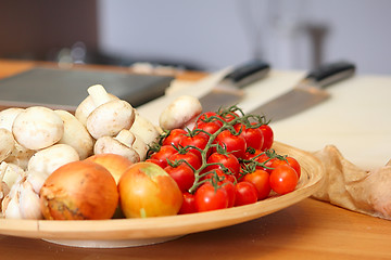 Image showing Vegetables on the plate