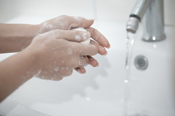 Image showing Washing hands