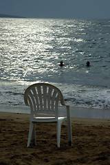 Image showing Swimming in the beach