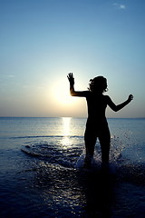 Image showing Enjoy at the beach