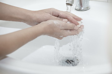 Image showing Washing hands