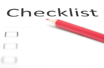 Image showing Checklist