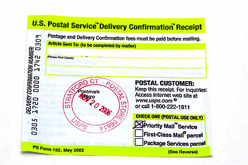 Image showing USPS Delivery confirmation