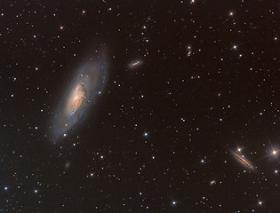 Image showing M106 spiral galaxy in constellation Canes Venatici