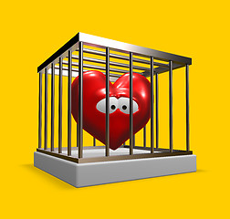 Image showing heart in cage