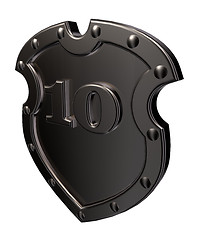 Image showing number on metal shield