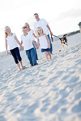 Image showing Adorable Children and Family on a Walk