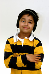 Image showing Kid listening to music