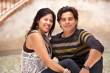 Image showing Happy Attractive Hispanic Couple At The Park