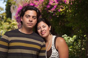 Image showing Happy Attractive Hispanic Couple At The Park