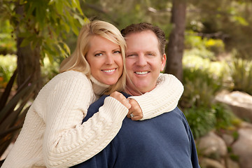 Image showing Happy Attractive Caucasian Couple in the Park