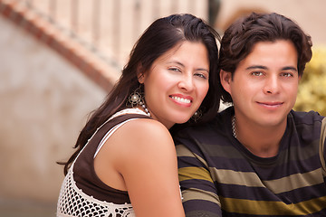 Image showing Happy Attractive Hispanic Couple At The Park