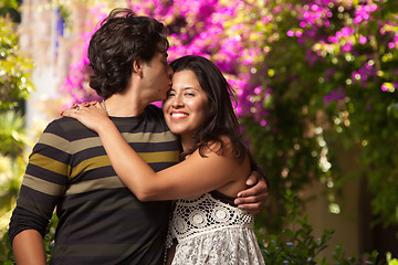 Image showing Happy Attractive Hispanic Couple At The Park