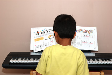 Image showing Playing the piano